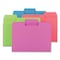 Smead SuperTab Colored File Folders, 1/3-Cut Tabs: Assorted, Letter, 0.75 in. Expansion, 11-pt Stock, 24PK 11957 - alternate 1
